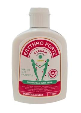 Erythro Forte Lemon Classic Θερμαντική Κρέμα για Μυϊκούς Πόνους & Αρθρώσεις με Άρωμα Λεμόνι 115ml
