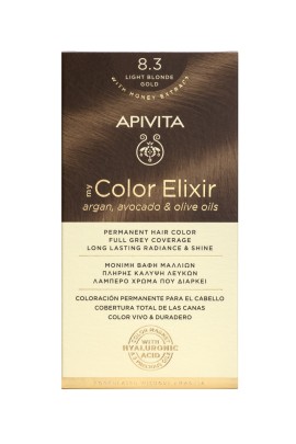 Apivita My Color Elixir No8.3 Ξανθό Ανοιχτό Χρυσό Κρέμα Βαφή Σε Σωληνάριο 50ml - Ενεργοποιητής Χρώματος 75ml
