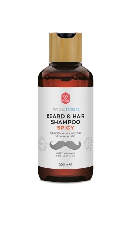 Vican Wise Men Beard & Hair Shampoo Spicy Σαμπουάν για τα Mαλλιά και τη Γενειάδα 200ml