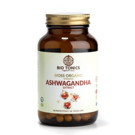 Bio Tonics Bioss Organic Ashwagandha Extract 320mg Προάγει την Υγεία του Εγκεφάλου & τη Μνήμη 60 Vegan Κάψουλες
