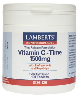 Lamberts Vitamin C Time Release 1500mg Συμπλήρωμα Διατροφής με Βιταμίνη C 120 Ταμπλέτες