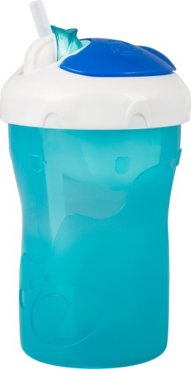 Mam Primamma 2 σε 1 Ποτηράκι με Καλαμάκι και Θήκη για την Πιπίλα 12m+ Χρώμα:Μπλε 280ml