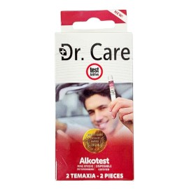 Dr. Care Test & Drive Alkotest Τεστ Ανίχνευσης Αλκοόλ στην Εκπνοή 2 Τεμάχια
