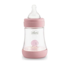 Chicco Perfect 5 Πλαστικό Μπιμπερό για 0m+ με Θηλή Σιλικόνης Αργής Ροής Ροζ 150ml