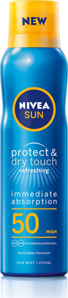 Nivea Sun Protect & Dry Touch SPF50 Αντηλιακό Spray Σώματος με Αίσθηση Δροσιάς 200ml