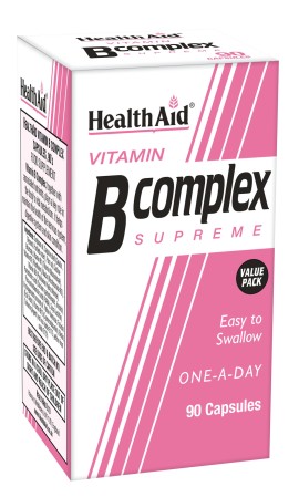 Health Aid B Complex Supreme Συμπλήρωμα Διατροφής με Σύμπλεγμα Βιταμινών Β για Διατήρηση της Υγείας του Νευρικού Συστήματος 90 Κάψουλες