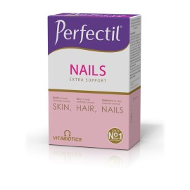 Vitabiotics Perfectil Nails Extra Support Συμπλήρωμα Διατροφής με Ενισχυμένη Δράση στα Νύχια, Μαλλιά & Δέρμα 60 Ταμπλέτες