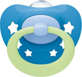 Nuk Signature Night Πιπίλα Σιλικόνης για 18-36m+ με Κρίκο Λάμπει στο Σκοτάδι [10.739.704] 1 Τεμάχιο