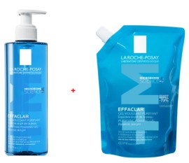 La Roche Posay Bundle Effaclar Purifying Foaming Gel Καθαρισμού Προσώπου / Εξισορρόπηση του pH 400ml + Refill Ανταλλακτικό 400ml