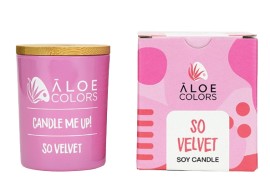 Aloe Colors Scented Soy Candle So Velvet Κερί Χώρου Σόγιας με Άρωμα Βρεφική Πούδρα σε Βαζάκι 150gr