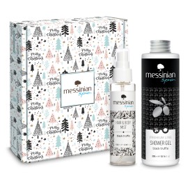 Messinian Spa Xmas PROMO Black Truffle Shower Gel Αφρόλουτρο 300ml - Hair & Body Mist 100ml