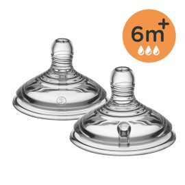 Tommee - Tippee TT CTN Fast Flow Teats Θηλές Σιλικόνης Closer to Nature Μεγάλης Ροής για 6m+ 2 Τεμάχια