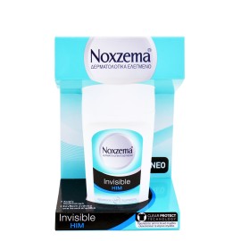 Noxzema Deo Roll On Invisible Him Αντρικό Αποσμητικό Ενάντια Στα Λευκά Σημάδια  50ml