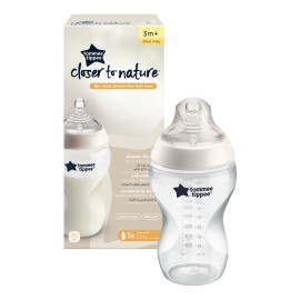 Tommee - Tippee TT CTN Bottle Ne Ar Scan Μπιμπερό Closer to Nature Μέτριας Ροής για 3m+ 340ml