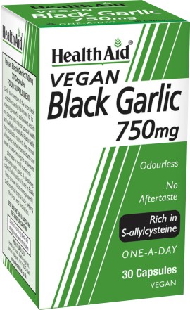 Health Aid Black Garlic 750mg Συμπλήρωμα Διατροφής με Σκόρδο 30 Μαλακές Κάψουλες