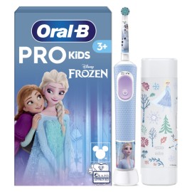 Oral B Pro Kids Ηλεκτρική Οδοντόβουρτσα Frozen με Θήκη Ταξιδίου, για Παιδιά 3+ Ετών Γαλάζιο 1 Τεμάχιο