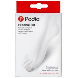 Podia Miconail Kit Αυτοκόλλητα Επιθέματα για την Αντιμετώπιση της Ονυχομυκητίασης 12 Τεμάχια