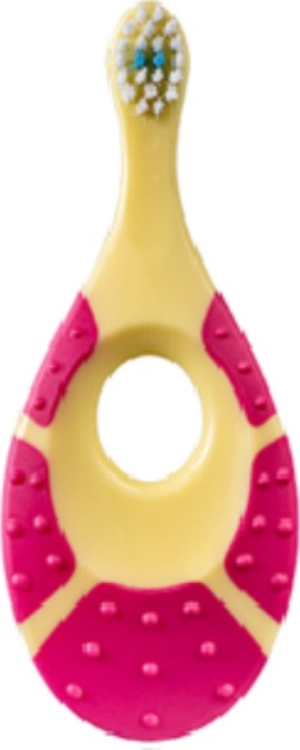 Jordan Step by Step Extra Soft Βρεφική Οδοντόβουρτσα Κίτρινο / Κόκκινο για 0-2 Ετών Πολύ Μαλακή 1 Τεμάχιο