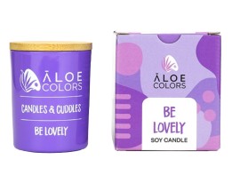 Aloe Colors Scented Soy Candle Be Lovely Κερί Χώρου Σόγιας με Άρωμα Καραμέλα - Πικραμύγδαλο σε Βαζάκι 150gr
