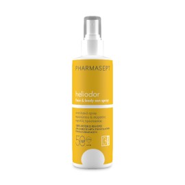 Pharmasept Heliodor Face & Body Sun SPF50 με Φυσικό Αντηλιακό Φίλτρο Αντηλιακό Spray Προσώπου & Σώματος με Φυσικό Αντηλιακό Φίλτρο 165gr