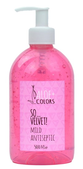 Aloe Colors So Velvet Mild Antiseptic Ήπιο Αντισηπτικό Χεριών με Άρωμα Πούδρα 500ml