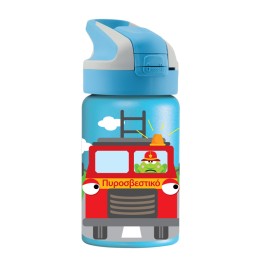 Laken Tritan Blue Car Ισοθερμικό Παγούρι Μπλε Πυροσβεστικό με Καλαμάκι Σιλικόνης 350ml [104091]