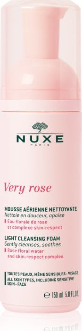 Nuxe Very Rose Light Cleansing Foam Ελαφρύς Αφρός Καθαρισμού Προσώπου 150ml