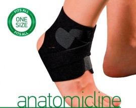 Anatomic Line Επιστραγαλίδα Με 2 Δέστρες One Size [5031] Χρώμα:Μαύρο 1 Τεμάχιο