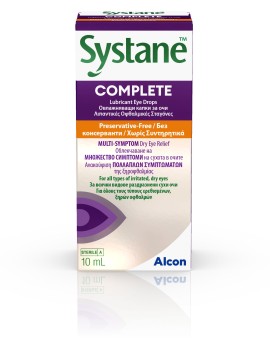 Alcon Systane Complete Λιπαντικές Οφθαλμικές Σταγόνες Χωρίς Συντηρητικά 10ml