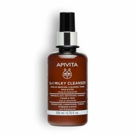 Apivita Milky Cleanser Γαλάκτωμα Καθαρισμού 3 σε 1 για Πρόσωπο & Μάτια με Χαμομήλι & Μέλι 200ml