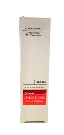 Korres Wild Rose Άγριο Τριαντάφυλλο Κρέμα Ματιών για Λάμψη, Πρώτες Ρυτίδες & Μαύρους Κύκλους 15ml