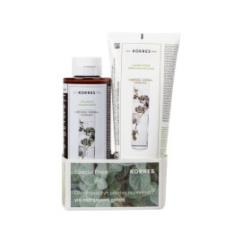 Korres PROMO Αλόη Δίκταμο Σετ Σαμπουάν 250ml - Μαλακτική Κρέμα για Κανονικά Μαλλιά 200ml