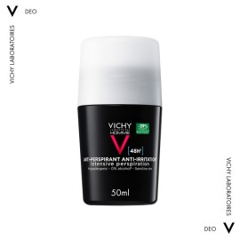 Vichy Homme Deodorant For Sensitive Skin Αποσμητικό Roll-on 48ωρης Προστασίας 50ml