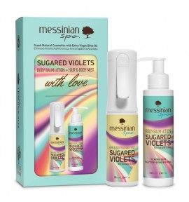 Messinian Spa PROMO Hair & Body Mist Sugared Violets Αρωματικό Σπρέι για Μαλλιά & Σώμα 90ml & Body Balm Ενυδατικό Γαλάκτωμα Σώματος 100ml