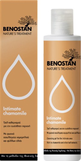 Benostan Intimate Chamomile Απαλό Φυτικό Gel Καθαρισμού για την Ευαίσθητη Περιοχή 200ml