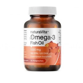 Natura Vita Omega 3 Pure Fish Oil 1000mg Ιχθυέλαιο 180 EPA/120 DHA 30 Κάψουλες