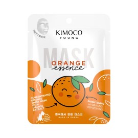 Kimoco Young Brightening Sheet Mask & Orange Extract & Glacial Water Υφασμάτινη Μάσκα Προσώπου για Λάμψη με Εκχύλισμα Πορτοκαλιού & Κρυστάλλινο Νερό 25ml