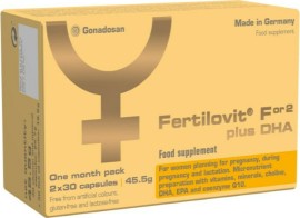 Fertilovit For 2 Plus DHA για Γυναίκες πριν τη Σύλληψη - Εγκυμοσύνη - Θηλασμός 2x30 Κάψουλες