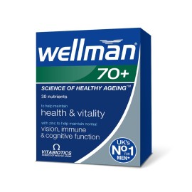 Vitabiotics Wellman 70+ Φόρμουλα για την Υγεία των Ανδρών άνω των 70 Ετών 30 Ταμπλέτες