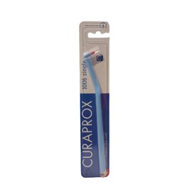 Curaden Curaprox 1006 Single Ειδική Οδοντόβουρτσα για Σιδεράκια και Εμφυτεύματα Σιέλ με Φούξια Ίνες 1 Τεμάχιο