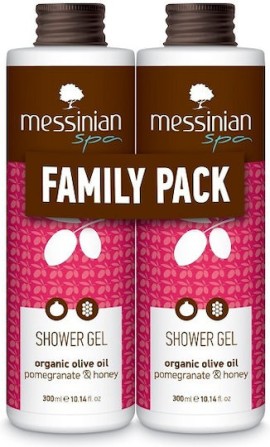Messinian Spa PROMO Pomegranate & Honey Shower Gel Αφρόλουτρο Ρόδι - Μέλι 2x300ml