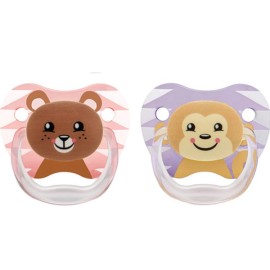 Dr.Browns [PV22014] Πιπίλα Ορθοδοντική Με Σχέδια Κορίτσι 6-12Μηνών (2 Τεμάχια)