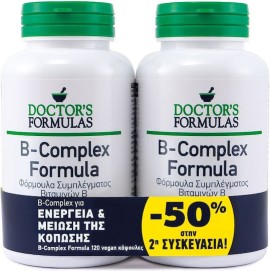 Doctors Formulas PROMO B Complex Φόρμουλα Συμπλέγματος Βιταμινών B 2x120 Κάψουλες [-50% στην 2η συσκευασία]