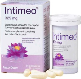 Frezyderm Intimeo Συμπλήρωμα Διατροφής με Ζώντα Στελέχη Γαλακτοβακίλλων 325mg 14 Κάψουλες