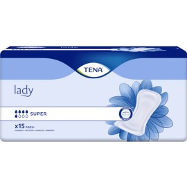 Tena Lady Super Γυναικείες Σερβιέτες Ακράτειας Κανονικής Ροής 5 Σταγόνες 15 Τεμάχια
