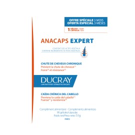 Ducray Anacaps Expert Συμπλήρωμα Διατροφής που Προτείνεται για τη Χρόνια Τριχόπτωση 90 Κάψουλες Αγωγή 3 Μηνών