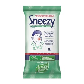 Sneezy Υγρά Μαντηλάκια για το Κρυολόγημα 12 Τεμάχια