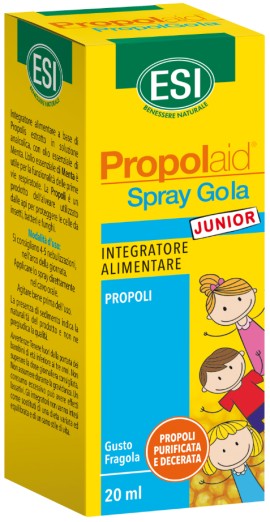 ESI Propolaid Junior Gola Throat Spray Παιδικό για το Πονόλαιμο & Βήχα με Πρόπολη Γεύση Φράουλα 20ml