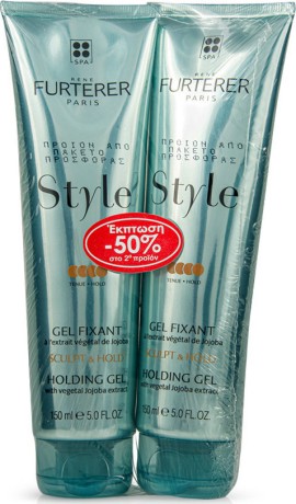 René Furterer PROMO Style Sculpt & Hold Φυτικό Σταθεροποιητικό Gel Μαλλιών με Εκχύλισμα Jojoba 2x150ml -50% Έκπτωση στο 2ο Προϊόν