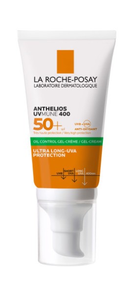 La Roche Posay Anthelios UVMune 400 Oil Control Gel Cream SPF50+ Αντηλιακή Κρέμα Προσώπου για Ματ Αποτέλεσμα 50ml